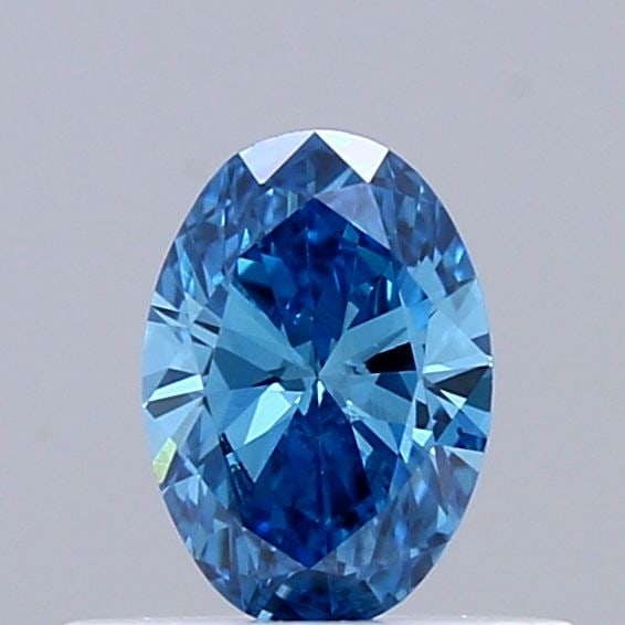 Loose Diamond - OVAL 0.35ct Fancy Vivid Blue VVS2: Loose Diamond - OVAL 0.35ct Fancy Vivid Blue VVS2 Source: This is a real non-mined Diamond that has been grown in a lab Shape: OVAL Carats: 0.35 Color: Fancy Vivid Blue Certification: IGI Video: