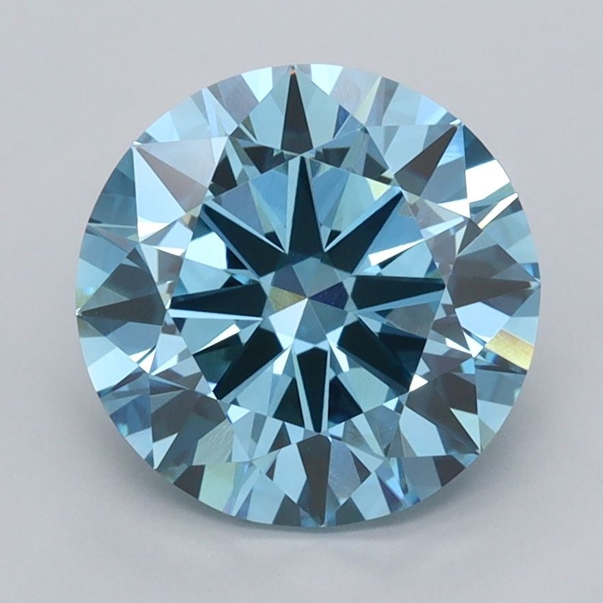 Loose Diamond - ROUND 3.0ct Fancy Vivid Blue VVS1: Loose Diamond - ROUND 3.0ct Fancy Vivid Blue VVS1 Source: This is a real non-mined Diamond that has been grown in a lab Shape: ROUND Carats: 3.0 Color: Fancy Vivid Blue Certification: IGI Video: