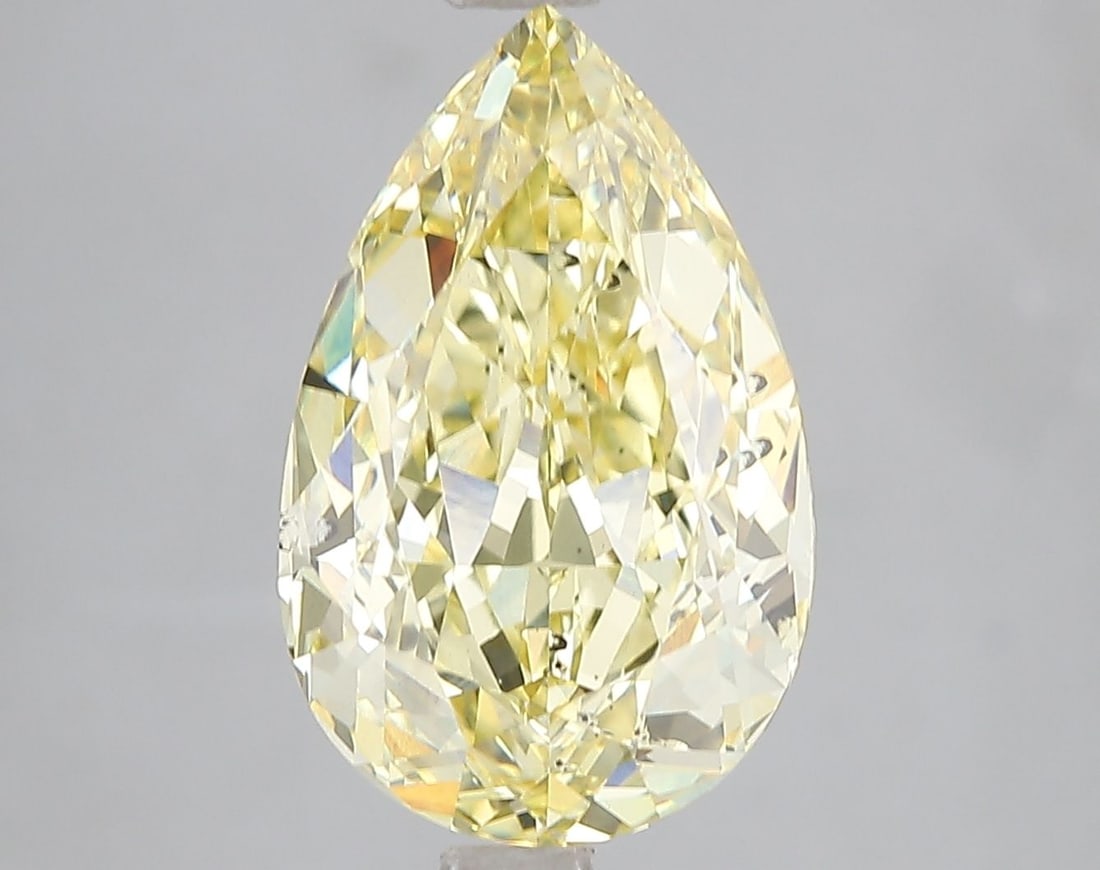 Loose Diamond - PEAR 5.02ct Fancy Intense Yellow SI1: Loose Diamond - PEAR 5.02ct Fancy Intense Yellow SI1 Source: This is a real non-mined Diamond that has been grown in a lab Shape: PEAR Carats: 5.02 Color: Fancy Intense Yellow Certification: IGI Video