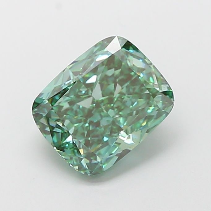 Loose Diamond - CUSHION MODIFIED 3.05ct Fancy Vivid Green VS1: Loose Diamond - CUSHION MODIFIED 3.05ct Fancy Vivid Green VS1 Source: This is a real non-mined Diamond that has been grown in a lab Shape: CUSHION MODIFIED Carats: 3.05 Color: Fancy Vivid Green Certif