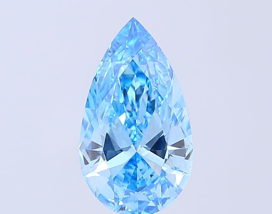 Loose Diamond - PEAR 2.0ct Fancy Vivid Blue SI1: Loose Diamond - PEAR 2.0ct Fancy Vivid Blue SI1 Source: This is a real non-mined Diamond that has been grown in a lab Shape: PEAR Carats: 2.0 Color: Fancy Vivid Blue Certification: IGI Video: