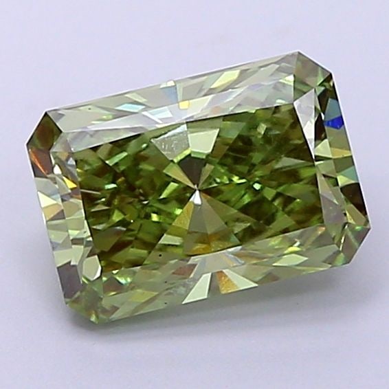 Loose Diamond - RADIANT 1.89ct Fancy Vivid Green VS1: Loose Diamond - RADIANT 1.89ct Fancy Vivid Green VS1 Source: This is a real non-mined Diamond that has been grown in a lab Shape: RADIANT Carats: 1.89 Color: Fancy Vivid Green Certification: IGI