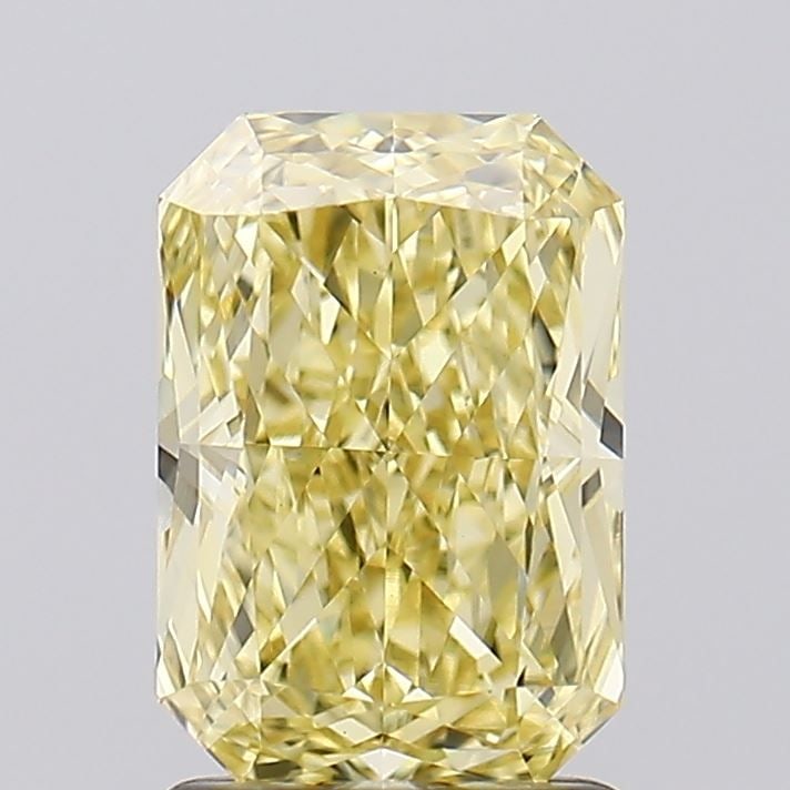 Loose Diamond - RADIANT 1.76ct Fancy Intense Yellow VVS2: Loose Diamond - RADIANT 1.76ct Fancy Intense Yellow VVS2 Source: This is a real non-mined Diamond that has been grown in a lab Shape: RADIANT Carats: 1.76 Color: Fancy Intense Yellow Certification: IG