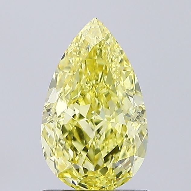 Loose Diamond - PEAR 1.27ct Fancy Intense Yellow VS2: Loose Diamond - PEAR 1.27ct Fancy Intense Yellow VS2 Source: This is a real non-mined Diamond that has been grown in a lab Shape: PEAR Carats: 1.27 Color: Fancy Intense Yellow Certification: IGI Video