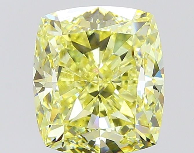 Loose Diamond - CUSHION MODIFIED 3.51ct Fancy Light Yellow VS1: Loose Diamond - CUSHION MODIFIED 3.51ct Fancy Light Yellow VS1 Source: This is a real non-mined Diamond that has been grown in a lab Shape: CUSHION MODIFIED Carats: 3.51 Color: Fancy Light Yellow Cert