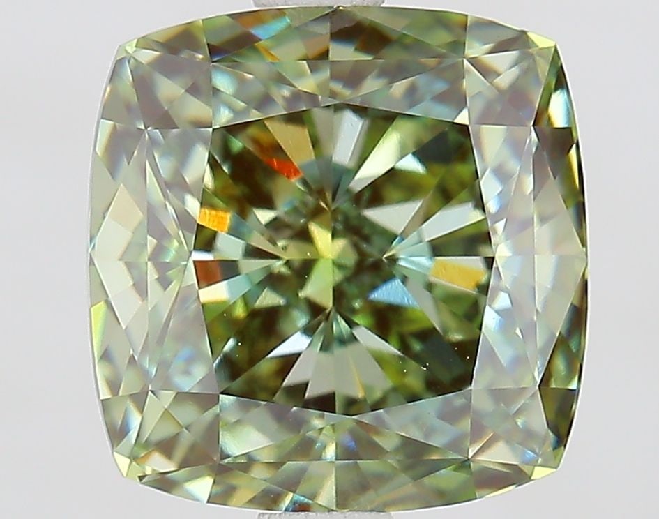 Loose Diamond - CUSHION MODIFIED 3.11ct Fancy Intense Green VVS2: Loose Diamond - CUSHION MODIFIED 3.11ct Fancy Intense Green VVS2 Source: This is a real non-mined Diamond that has been grown in a lab Shape: CUSHION MODIFIED Carats: 3.11 Color: Fancy Intense Green C