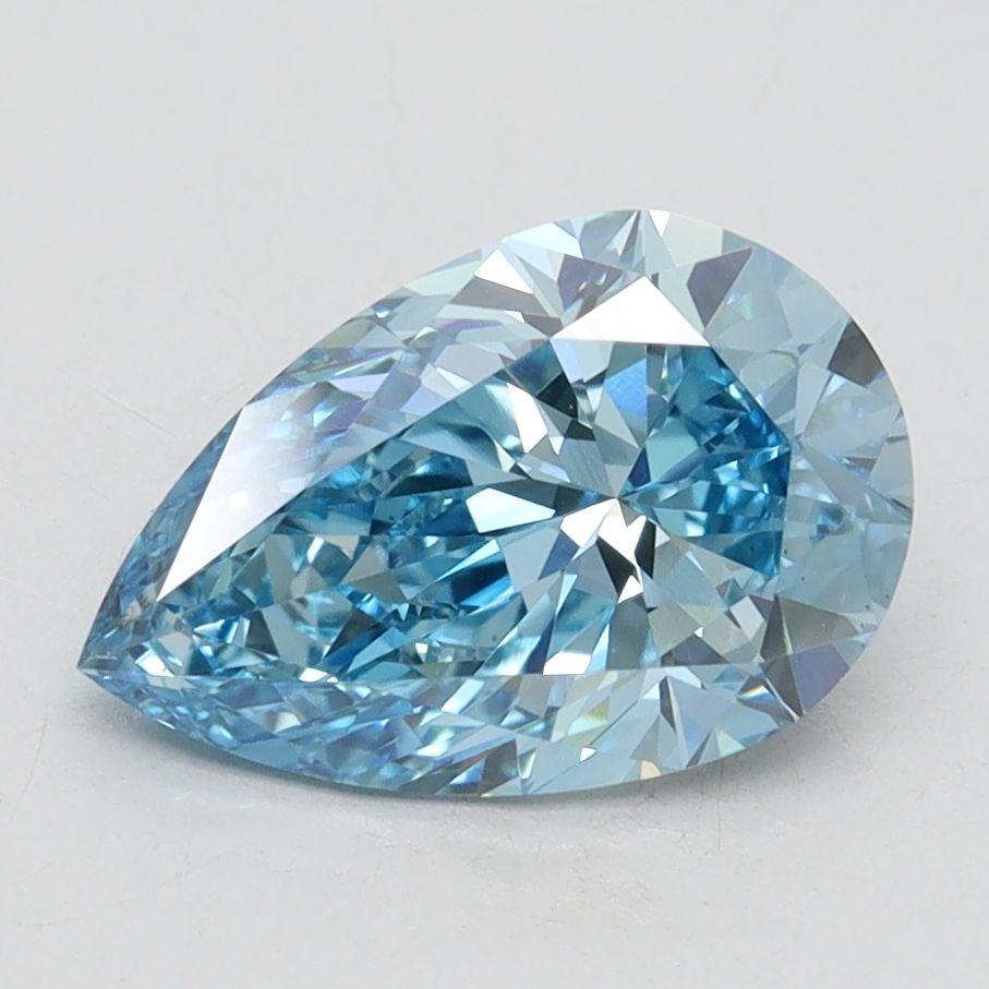 Loose Diamond - PEAR 1.95ct Fancy Vivid Blue VS1: Loose Diamond - PEAR 1.95ct Fancy Vivid Blue VS1 Source: This is a real non-mined Diamond that has been grown in a lab Shape: PEAR Carats: 1.95 Color: Fancy Vivid Blue Certification: IGI Video: