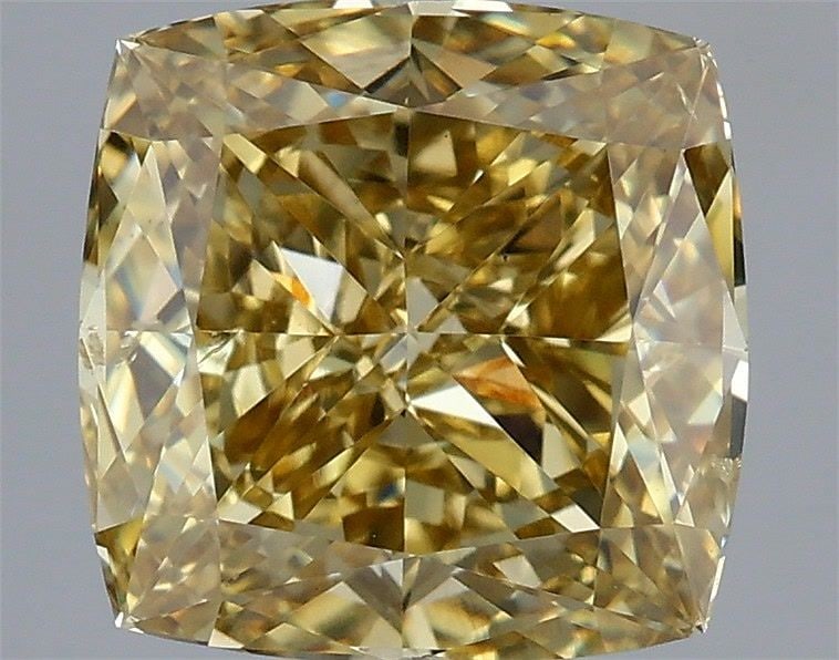 Loose Diamond - CUSHION MODIFIED 3.08ct Fancy Intense Yellow VS2: Loose Diamond - CUSHION MODIFIED 3.08ct Fancy Intense Yellow VS2 Source: This is a real non-mined Diamond that has been grown in a lab Shape: CUSHION MODIFIED Carats: 3.08 Color: Fancy Intense Yellow 