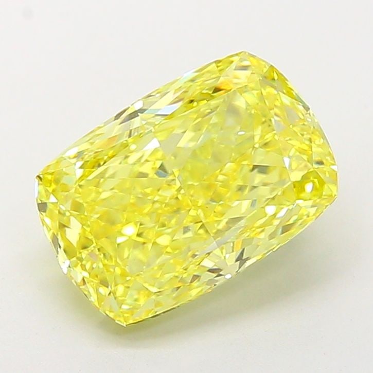Loose Diamond - CUSHION MODIFIED 5.0ct Fancy Vivid Yellow VS1: Loose Diamond - CUSHION MODIFIED 5.0ct Fancy Vivid Yellow VS1 Source: This is a real non-mined Diamond that has been grown in a lab Shape: CUSHION MODIFIED Carats: 5.0 Color: Fancy Vivid Yellow Certif