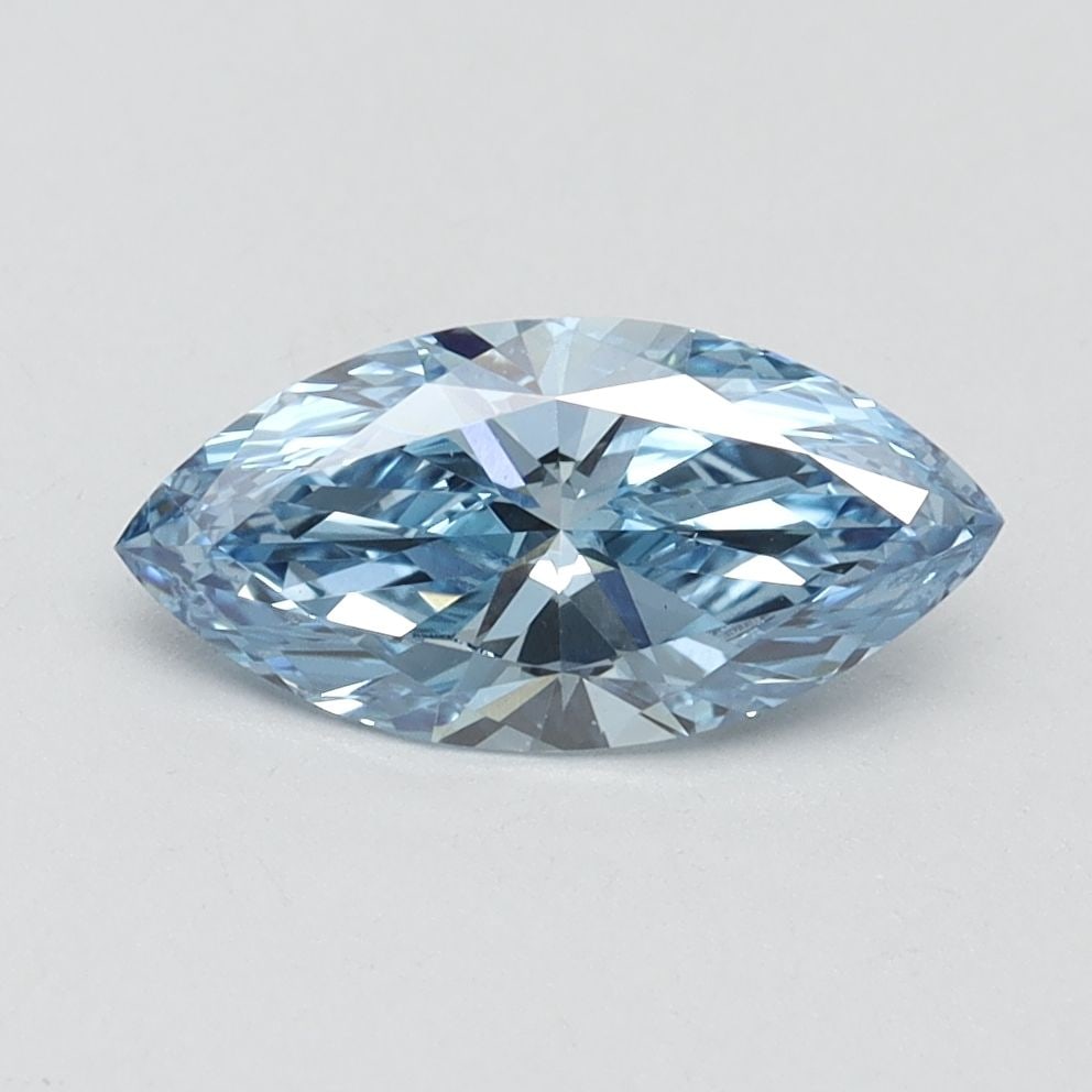 Loose Diamond - MARQUISE 1.02ct Fancy Vivid Blue VS1: Loose Diamond - MARQUISE 1.02ct Fancy Vivid Blue VS1 Source: This is a real non-mined Diamond that has been grown in a lab Shape: MARQUISE Carats: 1.02 Color: Fancy Vivid Blue Certification: IGI