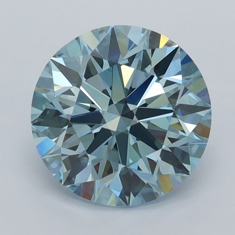 Loose Diamond - ROUND 2.0ct Fancy Vivid Blue VVS2: Loose Diamond - ROUND 2.0ct Fancy Vivid Blue VVS2 Source: This is a real non-mined Diamond that has been grown in a lab Shape: ROUND Carats: 2.0 Color: Fancy Vivid Blue Certification: IGI Video: