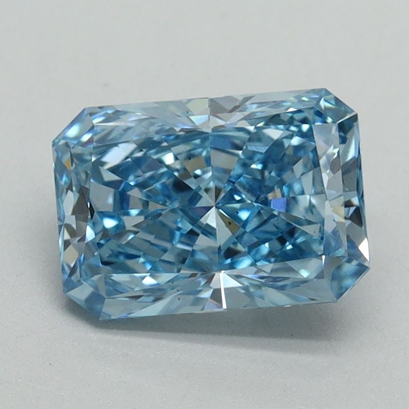 Loose Diamond - RADIANT 1.7ct Fancy Vivid Blue VS2: Loose Diamond - RADIANT 1.7ct Fancy Vivid Blue VS2 Source: This is a real non-mined Diamond that has been grown in a lab Shape: RADIANT Carats: 1.7 Color: Fancy Vivid Blue Certification: IGI Video: