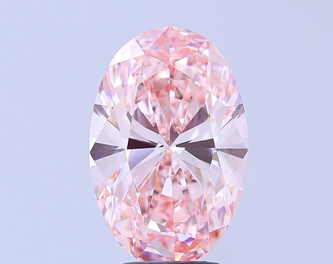 Loose Diamond - OVAL 5.02ct Fancy Intense Pink VS2: Loose Diamond - OVAL 5.02ct Fancy Intense Pink VS2 Source: This is a real non-mined Diamond that has been grown in a lab Shape: OVAL Carats: 5.02 Color: Fancy Intense Pink Certification: IGI Video: