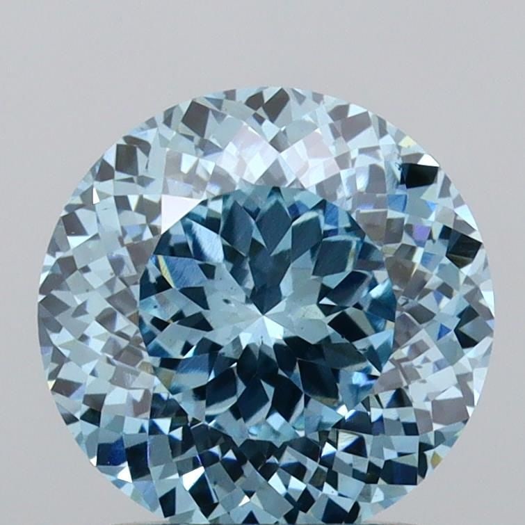 Loose Diamond - ROUND 1.53ct Fancy Intense Blue VS2: Loose Diamond - ROUND 1.53ct Fancy Intense Blue VS2 Source: This is a real non-mined Diamond that has been grown in a lab Shape: ROUND Carats: 1.53 Color: Fancy Intense Blue Certification: IGI Additio