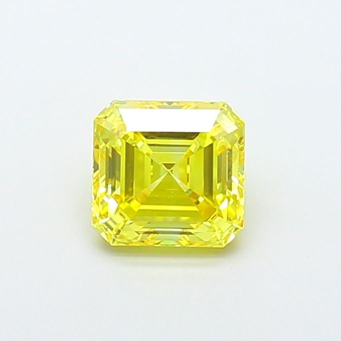 Loose Diamond - ASSCHER 1.34ct Fancy Vivid Yellow VVS1: Loose Diamond - ASSCHER 1.34ct Fancy Vivid Yellow VVS1 Source: This is a real non-mined Diamond that has been grown in a lab Shape: ASSCHER Carats: 1.34 Color: Fancy Vivid Yellow Certification: IGI Vi