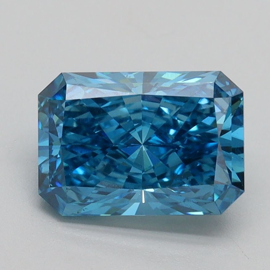 Loose Diamond - RADIANT 2.06ct Fancy Vivid Blue VS2: Loose Diamond - RADIANT 2.06ct Fancy Vivid Blue VS2 Source: This is a real non-mined Diamond that has been grown in a lab Shape: RADIANT Carats: 2.06 Color: Fancy Vivid Blue Certification: IGI Video: