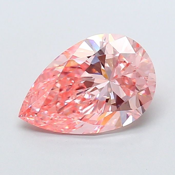 Loose Diamond - PEAR 2.5ct Fancy Vivid Pink VS2: Loose Diamond - PEAR 2.5ct Fancy Vivid Pink VS2 Source: This is a real non-mined Diamond that has been grown in a lab Shape: PEAR Carats: 2.5 Color: Fancy Vivid Pink Certification: IGI Video:
