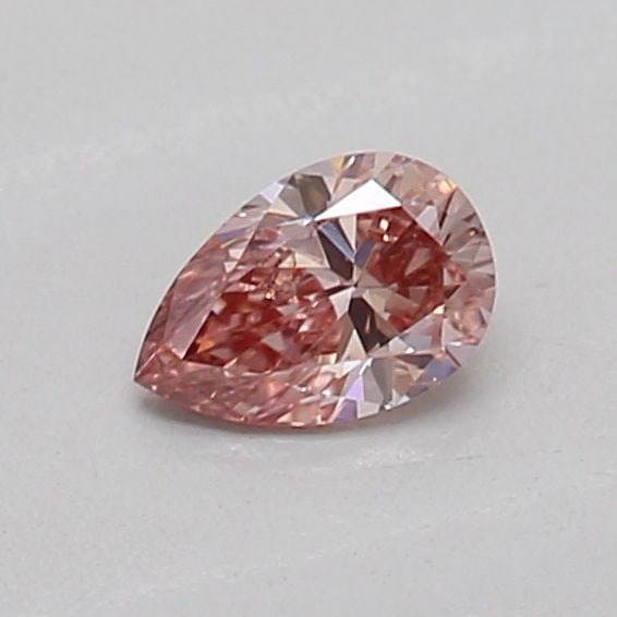 Loose Diamond - PEAR 0.16ct Fancy Vivid Brownish Pink VS2: Loose Diamond - PEAR 0.16ct Fancy Vivid Brownish Pink VS2 Source: This is a real non-mined Diamond that has been grown in a lab Shape: PEAR Carats: 0.16 Color: Fancy Vivid Brownish Pink