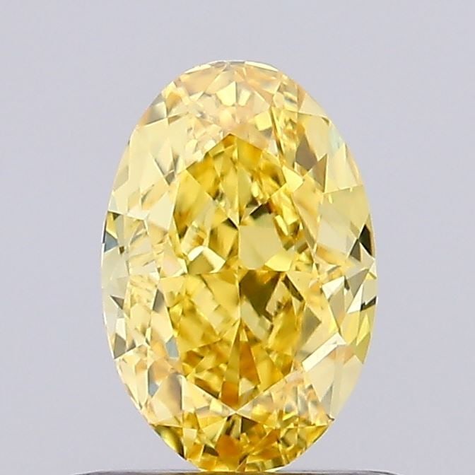 Loose Diamond - OVAL 0.69ct Fancy Vivid Yellow VS1: Loose Diamond - OVAL 0.69ct Fancy Vivid Yellow VS1 Source: This is a real non-mined Diamond that has been grown in a lab Shape: OVAL Carats: 0.69 Color: Fancy Vivid Yellow Certification: NONE Video: