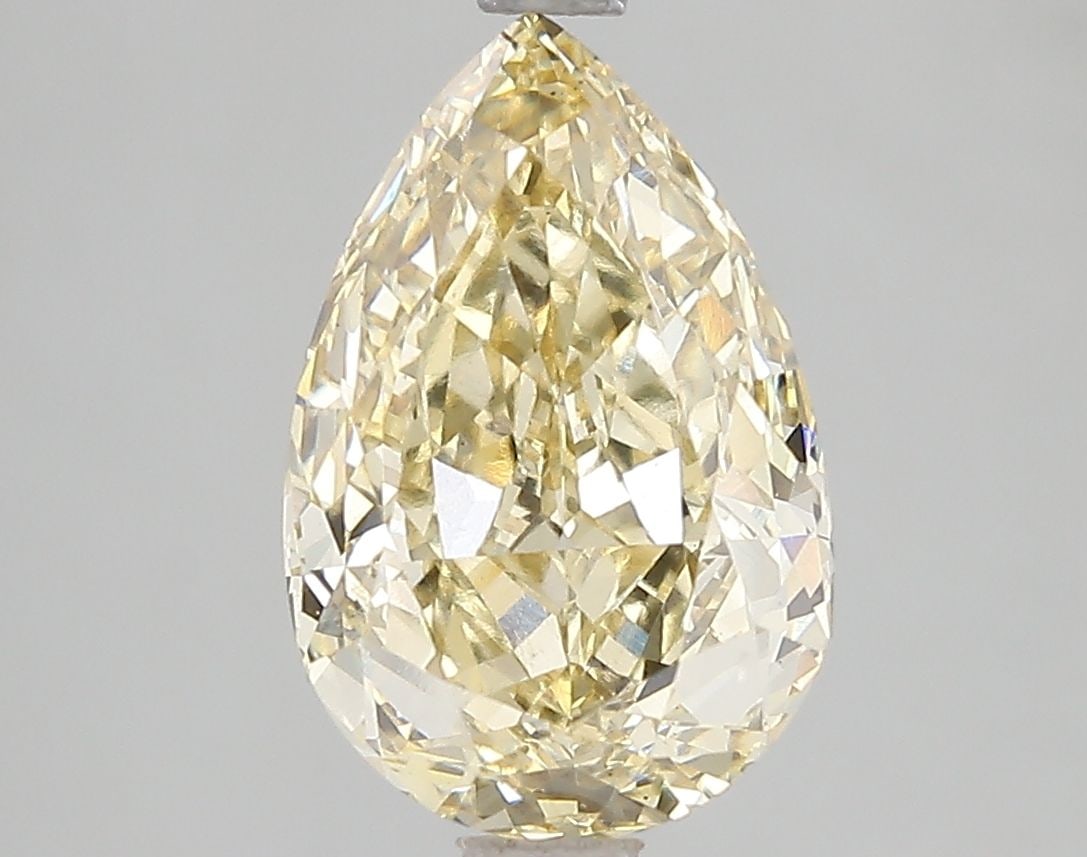 Loose Diamond - PEAR 3.02ct Fancy Intense Yellow VS2: Loose Diamond - PEAR 3.02ct Fancy Intense Yellow VS2 Source: This is a real non-mined Diamond that has been grown in a lab Shape: PEAR Carats: 3.02 Color: Fancy Intense Yellow Certification: IGI Video