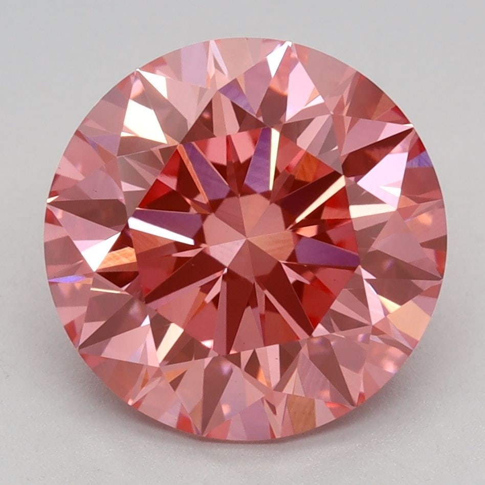 Ideal Loose Diamond - ROUND 3.04ct Fancy Vivid Pink VVS2: Ideal Loose Diamond - ROUND 3.04ct Fancy Vivid Pink VVS2 Source: This is a real non-mined Diamond that has been grown in a lab Shape: ROUND Carats: 3.04 Color: Fancy Vivid Pink Certification: IGI Vide