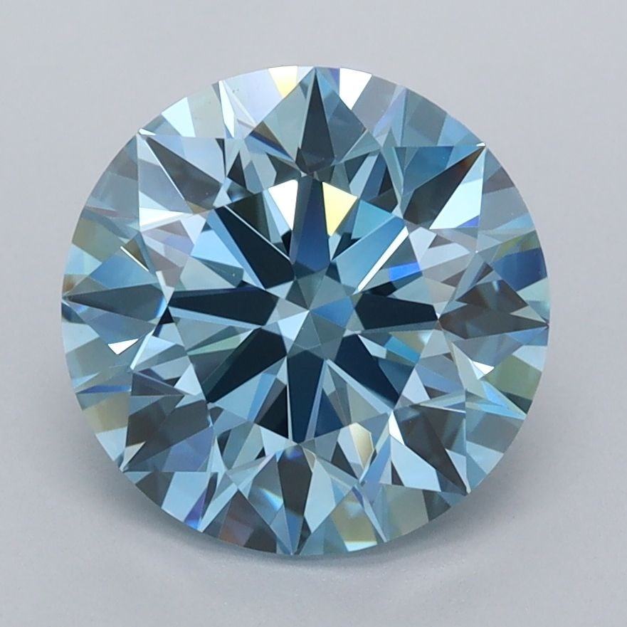 Ideal Loose Diamond - ROUND 3.03ct Fancy Vivid Blue VVS1: Ideal Loose Diamond - ROUND 3.03ct Fancy Vivid Blue VVS1 Source: This is a real non-mined Diamond that has been grown in a lab Shape: ROUND Carats: 3.03 Color: Fancy Vivid Blue Certification: IGI Vide