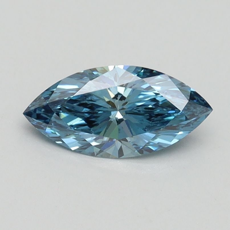 Loose Diamond - MARQUISE 0.6ct Fancy Vivid Blue VS2: Loose Diamond - MARQUISE 0.6ct Fancy Vivid Blue VS2 Source: This is a real non-mined Diamond that has been grown in a lab Shape: MARQUISE Carats: 0.6 Color: Fancy Vivid Blue Certification: IGI Video: