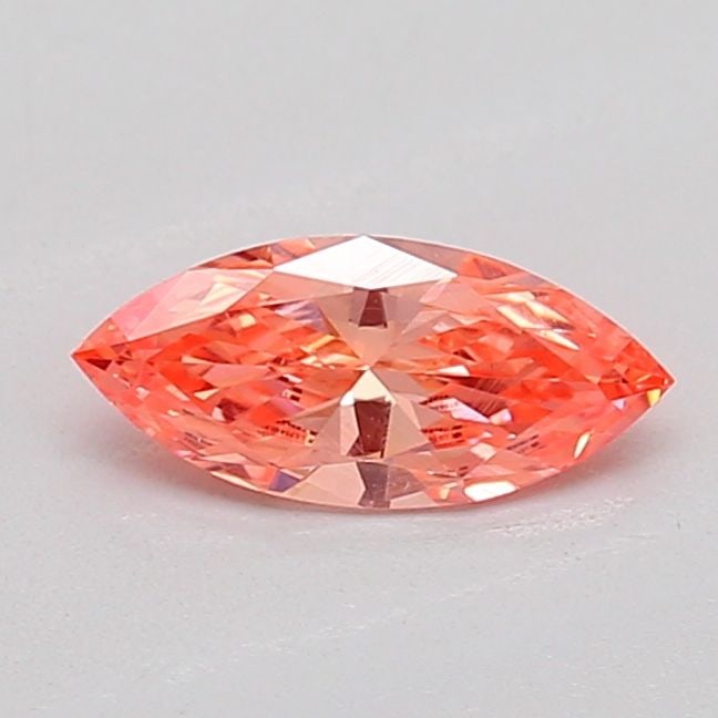 Loose Diamond - MARQUISE 0.28ct Fancy Vivid Orangey Pink VVS2: Loose Diamond - MARQUISE 0.28ct Fancy Vivid Orangey Pink VVS2 Source: This is a real non-mined Diamond that has been grown in a lab Shape: MARQUISE Carats: 0.28 Color: Fancy Vivid Orangey Pink Certifi