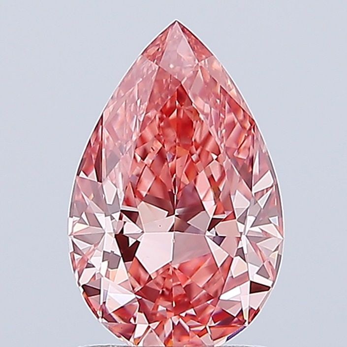 Loose Diamond - PEAR 1.7ct Fancy Vivid Pink VVS2: Loose Diamond - PEAR 1.7ct Fancy Vivid Pink VVS2 Source: This is a real non-mined Diamond that has been grown in a lab Shape: PEAR Carats: 1.7 Color: Fancy Vivid Pink Certification: IGI Video: