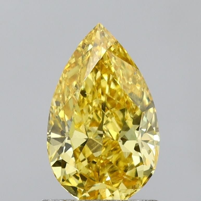 Loose Diamond - PEAR 1.19ct Fancy Vivid Yellow VS2: Loose Diamond - PEAR 1.19ct Fancy Vivid Yellow VS2 Source: This is a real non-mined Diamond that has been grown in a lab Shape: PEAR Carats: 1.19 Color: Fancy Vivid Yellow Certification: IGI Video: