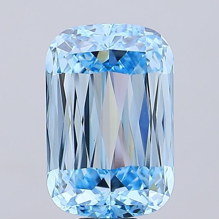 Loose Diamond - CUSHION MODIFIED 12.3ct Fancy Vivid Blue VS1: Loose Diamond - CUSHION MODIFIED 12.3ct Fancy Vivid Blue VS1 Source: This is a real non-mined Diamond that has been grown in a lab Shape: CUSHION MODIFIED Carats: 12.3 Color: Fancy Vivid Blue