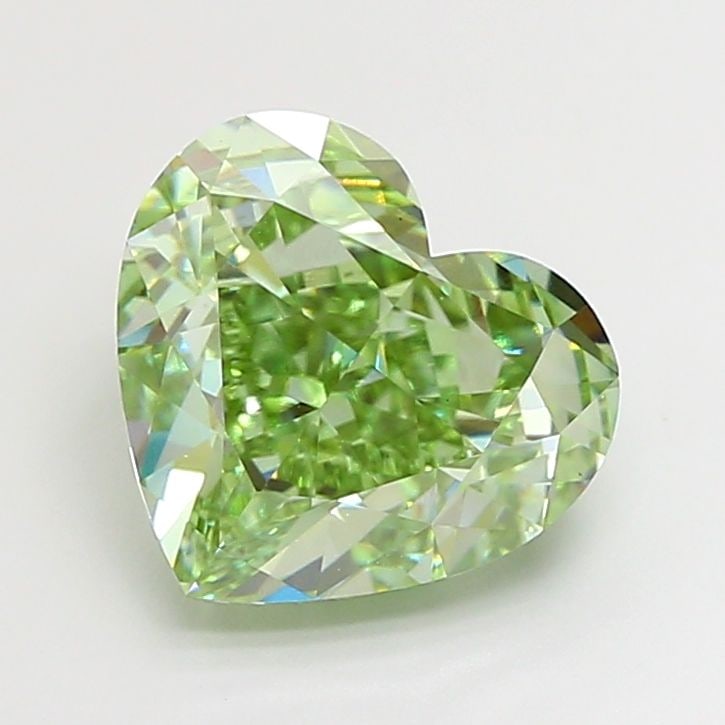 Loose Diamond - HEART 5.6ct Fancy Vivid Green VS1: Loose Diamond - HEART 5.6ct Fancy Vivid Green VS1 Source: This is a real non-mined Diamond that has been grown in a lab Shape: HEART Carats: 5.6 Color: Fancy Vivid Green Certification: IGI Video:
