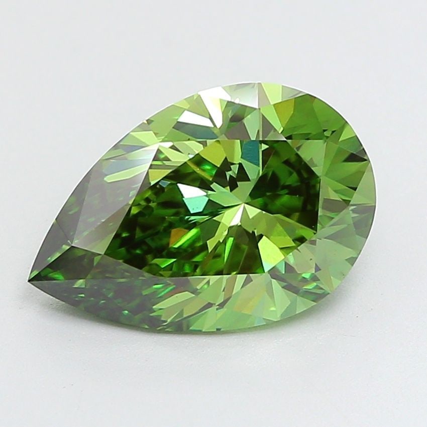 Loose Diamond - PEAR 3.29ct Fancy Vivid Green VS1: Loose Diamond - PEAR 3.29ct Fancy Vivid Green VS1 Source: This is a real non-mined Diamond that has been grown in a lab Shape: PEAR Carats: 3.29 Color: Fancy Vivid Green Certification: IGI Video: