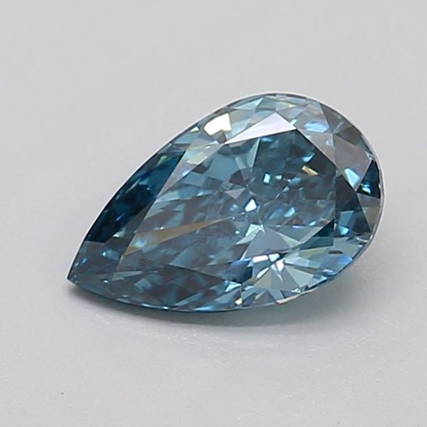 Loose Diamond - PEAR 0.78ct Fancy Vivid Greenish Blue VS1: Loose Diamond - PEAR 0.78ct Fancy Vivid Greenish Blue VS1 Source: This is a real non-mined Diamond that has been grown in a lab Shape: PEAR Carats: 0.78 Color: Fancy Vivid Greenish Blue Certification: