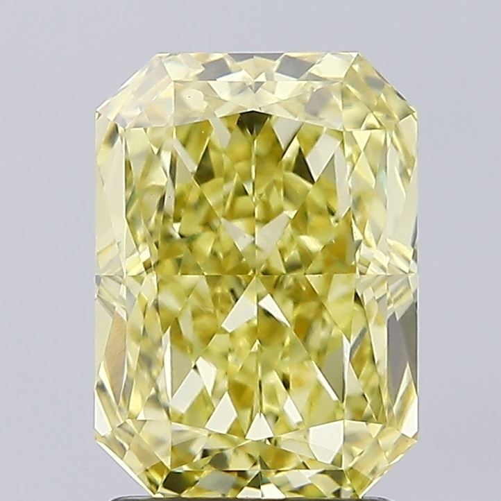 Loose Diamond - RADIANT 2.09ct Fancy Intense Yellow VVS2: Loose Diamond - RADIANT 2.09ct Fancy Intense Yellow VVS2 Source: This is a real non-mined Diamond that has been grown in a lab Shape: RADIANT Carats: 2.09 Color: Fancy Intense Yellow Certification: IG