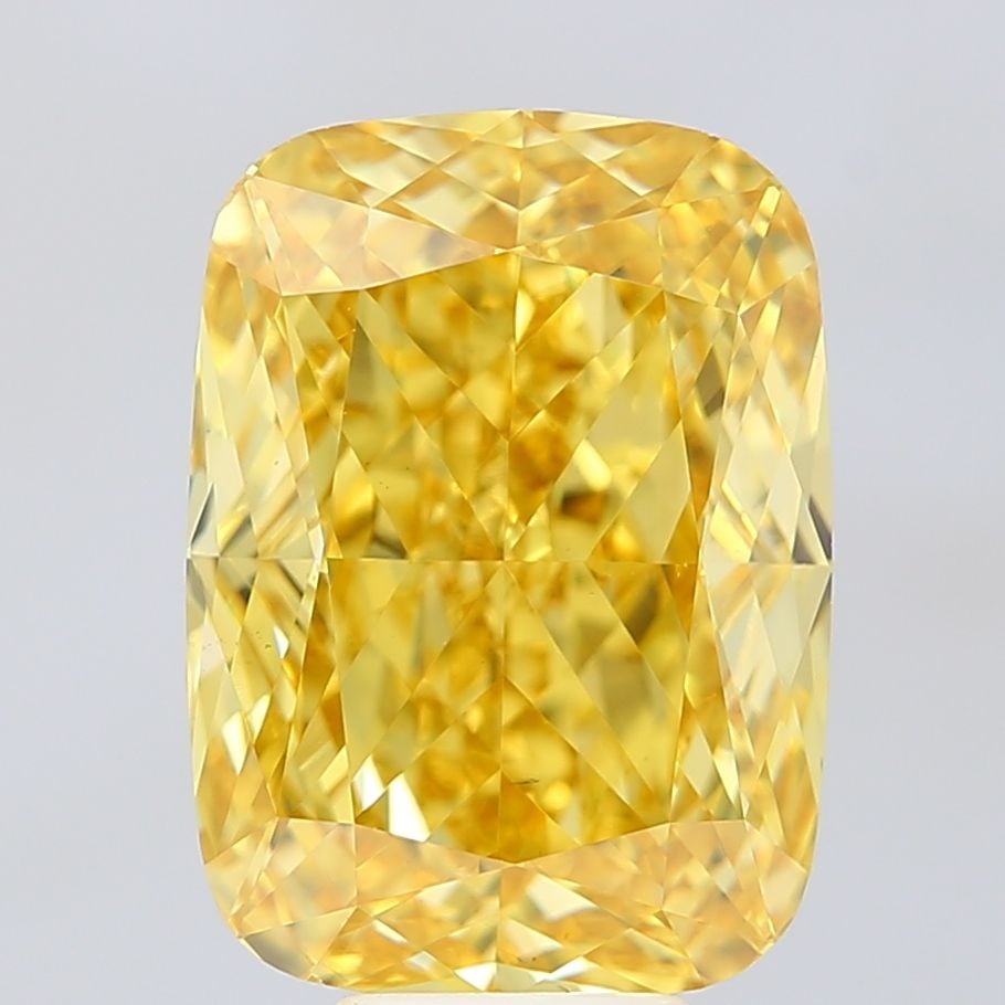 Loose Diamond - CUSHION MODIFIED 10.02ct Fancy Vivid Yellow VS1: Loose Diamond - CUSHION MODIFIED 10.02ct Fancy Vivid Yellow VS1 Source: This is a real non-mined Diamond that has been grown in a lab Shape: CUSHION MODIFIED Carats: 10.02 Color: Fancy Vivid Yellow Ce