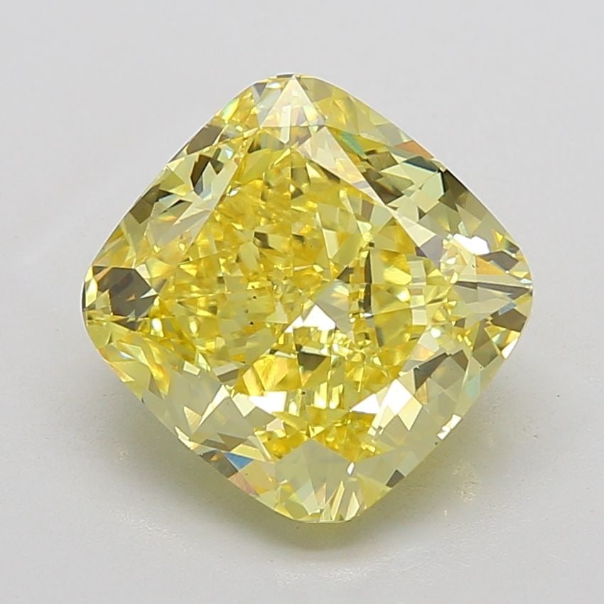 Loose Diamond - CUSHION MODIFIED 8.07ct Fancy Vivid Yellow VS2: Loose Diamond - CUSHION MODIFIED 8.07ct Fancy Vivid Yellow VS2 Source: This is a real non-mined Diamond that has been grown in a lab Shape: CUSHION MODIFIED Carats: 8.07 Color: Fancy Vivid Yellow Cert