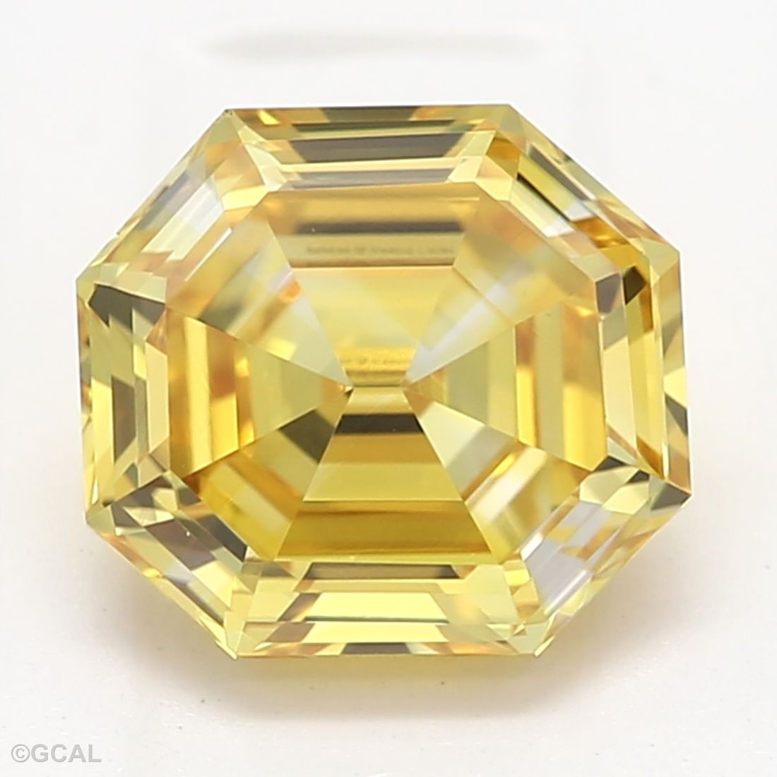 Loose Diamond - OCTAGONAL 1.05ct Fancy Vivid Yellow VS2: Loose Diamond - OCTAGONAL 1.05ct Fancy Vivid Yellow VS2 Source: This is a real non-mined Diamond that has been grown in a lab Shape: OCTAGONAL Carats: 1.05 Color: Fancy Vivid Yellow Certification: GCA
