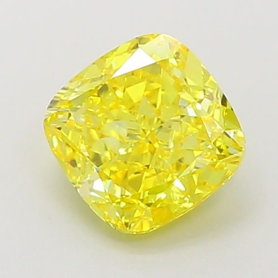 Loose Diamond - CUSHION MODIFIED 1.69ct Fancy Vivid Yellow VVS2: Loose Diamond - CUSHION MODIFIED 1.69ct Fancy Vivid Yellow VVS2 Source: This is a real non-mined Diamond that has been grown in a lab Shape: CUSHION MODIFIED Carats: 1.69 Color: Fancy Vivid Yellow Cer