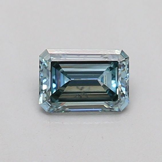 Loose Diamond - EMERALD 0.24ct Fancy Vivid Greenish Blue SI1: Loose Diamond - EMERALD 0.24ct Fancy Vivid Greenish Blue SI1 Source: This is a real non-mined Diamond that has been grown in a lab Shape: EMERALD Carats: 0.24 Color: Fancy Vivid Greenish Blue Certific