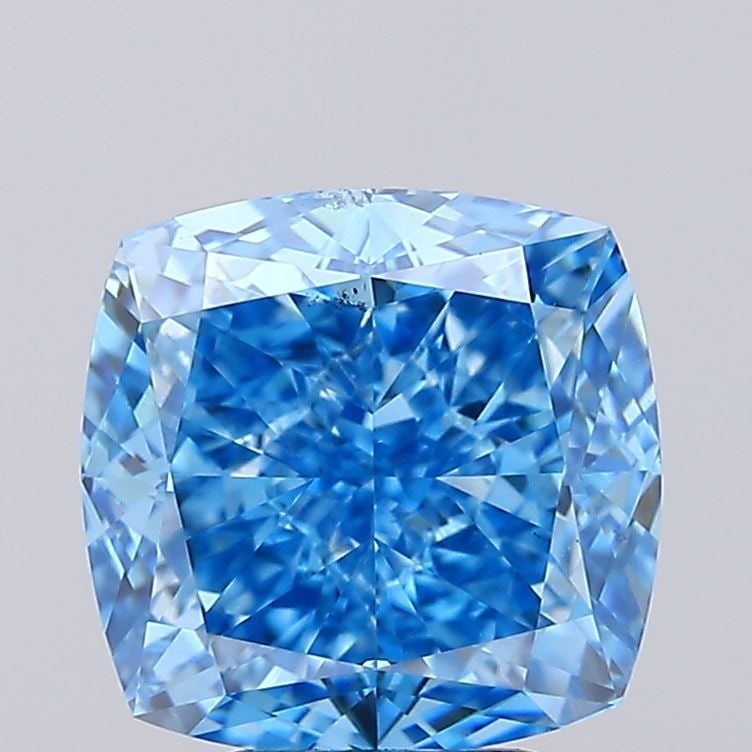 Loose Diamond - CUSHION MODIFIED 4.91ct Fancy Vivid Blue VS2: Loose Diamond - CUSHION MODIFIED 4.91ct Fancy Vivid Blue VS2 Source: This is a real non-mined Diamond that has been grown in a lab Shape: CUSHION MODIFIED Carats: 4.91 Color: Fancy Vivid Blue Certific