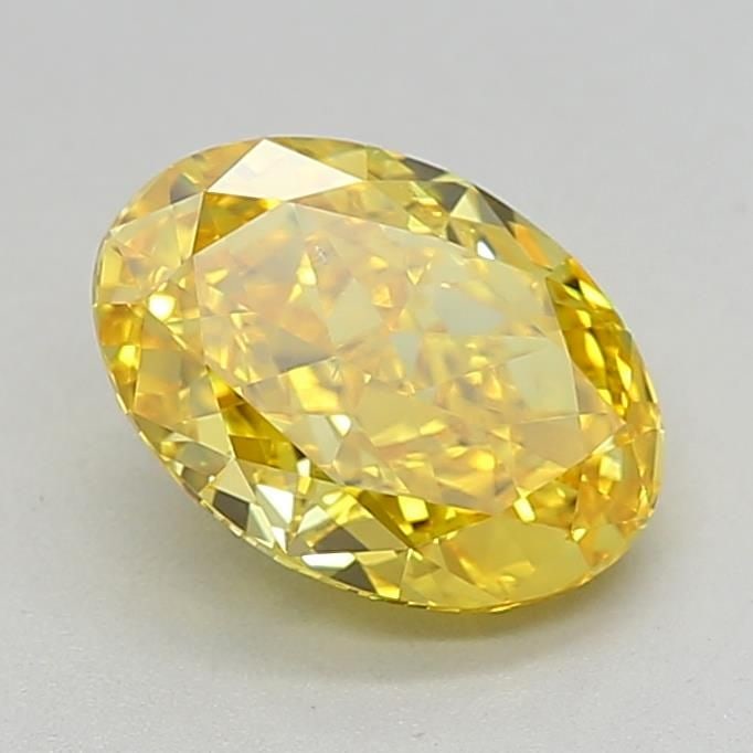 Loose Diamond - OVAL 1.46ct Fancy Vivid Yellow VS2: Loose Diamond - OVAL 1.46ct Fancy Vivid Yellow VS2 Source: This is a real non-mined Diamond that has been grown in a lab Shape: OVAL Carats: 1.46 Color: Fancy Vivid Yellow Certification: IGI Video: