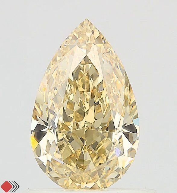Loose Diamond - PEAR 1.06ct Fancy Intense Yellow VVS2: Loose Diamond - PEAR 1.06ct Fancy Intense Yellow VVS2 Source: This is a real non-mined Diamond that has been grown in a lab Shape: PEAR Carats: 1.06 Color: Fancy Intense Yellow Certification: IGI Vide