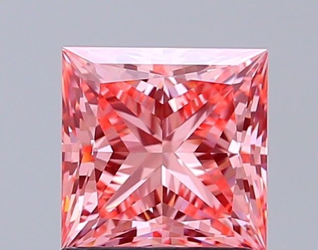 Loose Diamond - PRINCESS 1.54ct Fancy Vivid Pink VS1: Loose Diamond - PRINCESS 1.54ct Fancy Vivid Pink VS1 Source: This is a real non-mined Diamond that has been grown in a lab Shape: PRINCESS Carats: 1.54 Color: Fancy Vivid Pink Certification: IGI Video