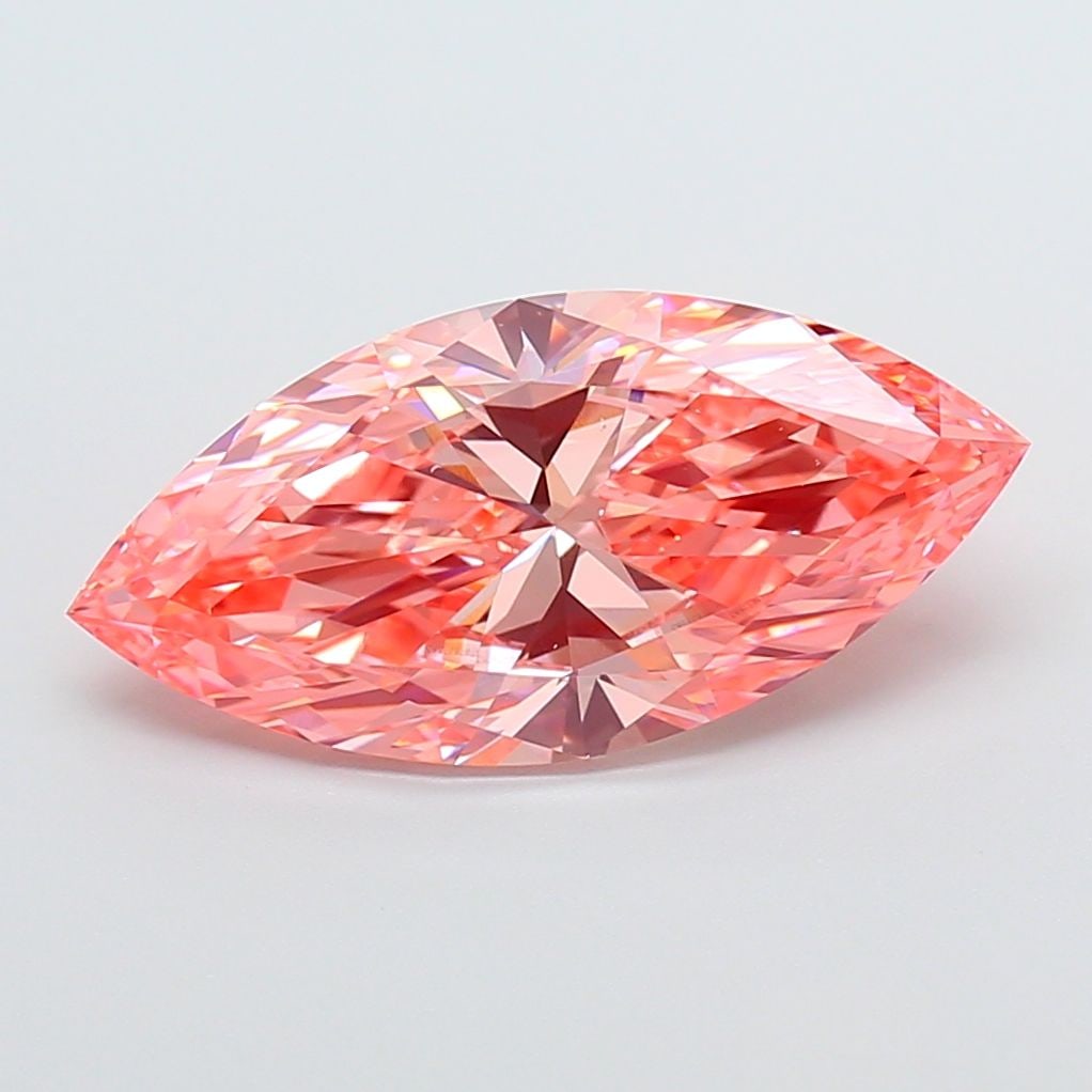 Loose Diamond - MARQUISE 5.02ct Fancy Vivid Pink VS1: Loose Diamond - MARQUISE 5.02ct Fancy Vivid Pink VS1 Source: This is a real non-mined Diamond that has been grown in a lab Shape: MARQUISE Carats: 5.02 Color: Fancy Vivid Pink Certification: IGI Addit