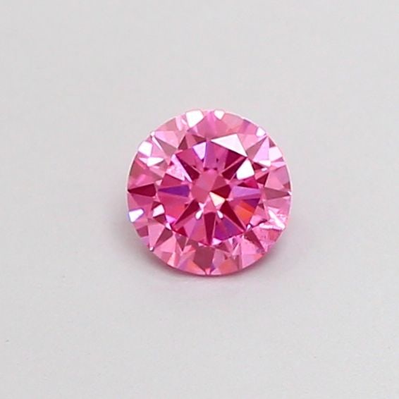 Loose Diamond - ROUND 0.33ct Fancy Vivid Pink VVS2: Loose Diamond - ROUND 0.33ct Fancy Vivid Pink VVS2 Source: This is a real non-mined Diamond that has been grown in a lab Shape: ROUND Carats: 0.33 Color: Fancy Vivid Pink Certification: IGI Video: