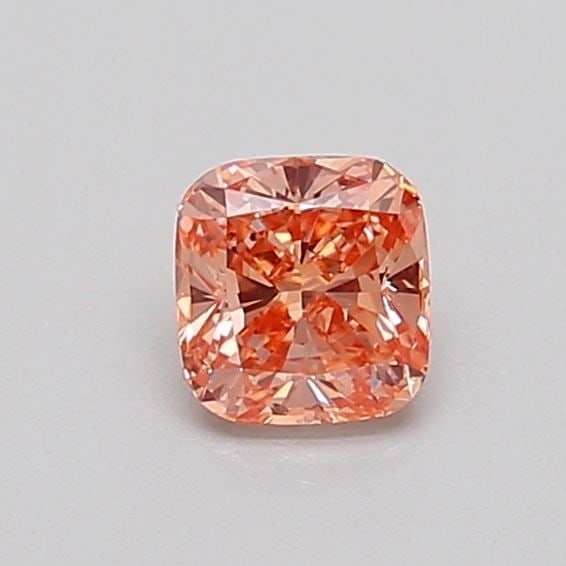 Loose Diamond - CUSHION MODIFIED 0.42ct Fancy Intense Pinkish Orange SI2: Loose Diamond - CUSHION MODIFIED 0.42ct Fancy Intense Pinkish Orange SI2 Source: This is a real non-mined Diamond that has been grown in a lab Shape: CUSHION MODIFIED Carats: 0.42 Color: Fancy Intense