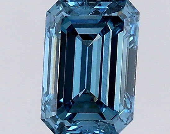 Loose Diamond - EMERALD 0.52ct Fancy Vivid Blue VVS2: Loose Diamond - EMERALD 0.52ct Fancy Vivid Blue VVS2 Source: This is a real non-mined Diamond that has been grown in a lab Shape: EMERALD Carats: 0.52 Color: Fancy Vivid Blue Certification: IGI Video: