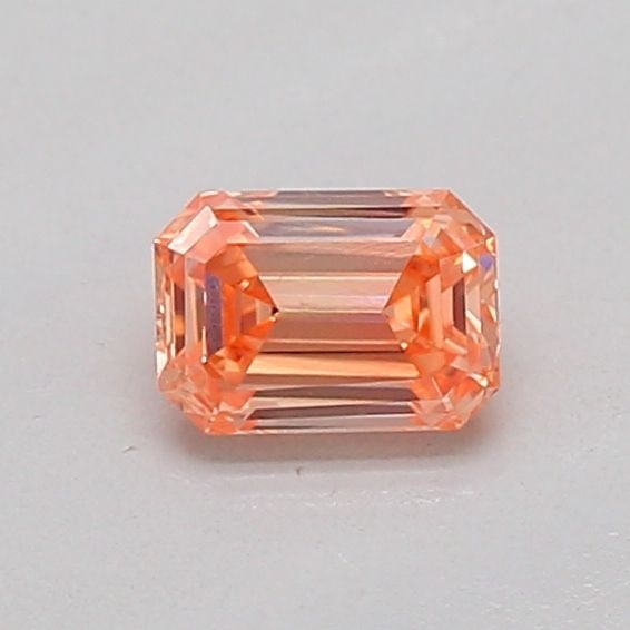 Loose Diamond - EMERALD 0.23ct Fancy Intense Pink Orange VS2: Loose Diamond - EMERALD 0.23ct Fancy Intense Pink Orange VS2 Source: This is a real non-mined Diamond that has been grown in a lab Shape: EMERALD Carats: 0.23 Color: Fancy Intense Pink Orange Certific