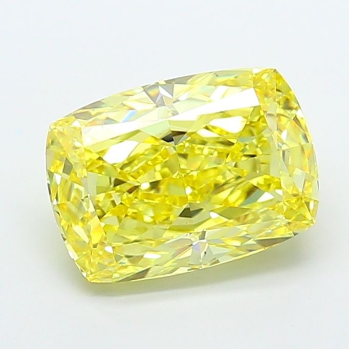 Loose Diamond - CUSHION MODIFIED 5.08ct Fancy Vivid Yellow VS2 (1 of 1)